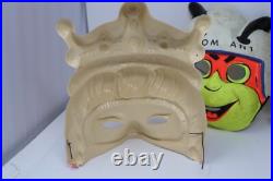 Rare Lot of 3x Vtg 1960s Ben Cooper Masks Hardy Har Har Yogi Bear Queen Atom Ant