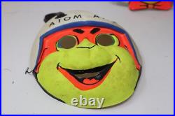 Rare Lot of 3x Vtg 1960s Ben Cooper Masks Hardy Har Har Yogi Bear Queen Atom Ant