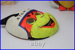 Rare Lot of 3x Vtg 1960s Ben Cooper Masks Hardy Har Har Yogi Bear Queen Atom Ant
