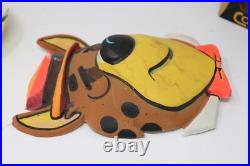 Rare Lot of 3x Vtg 1960s Ben Cooper Masks Hardy Har Har Yogi Bear Queen Atom Ant