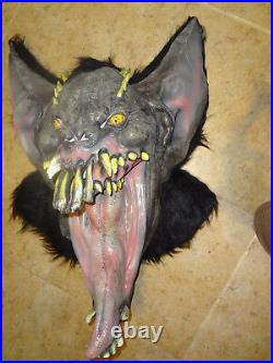 Rare Spirit Halloween Gruesome Bat Costume Full Costume Mask, Arms, Hands, Prop