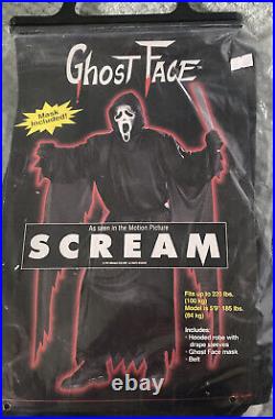 Rare Vintage 1997 SCREAM Ghost Face Mask. And costume. Grail Mask New