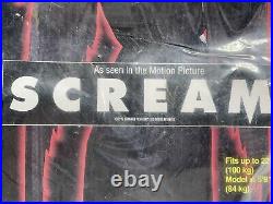 Rare Vintage 1997 SCREAM Ghost Face Mask Costume Halloween Stalker Scary Movie