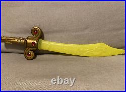 Rare Vintage 90s Disney on Ice ALADDIN Light-Up Plastic Sword Souvenir Toy Works