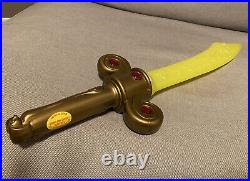 Rare Vintage 90s Disney on Ice ALADDIN Light-Up Plastic Sword Souvenir Toy Works