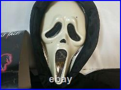 Rare Vintage Bleeding SCREAM Stalker Ghost Face Mask Costume Halloween 1997