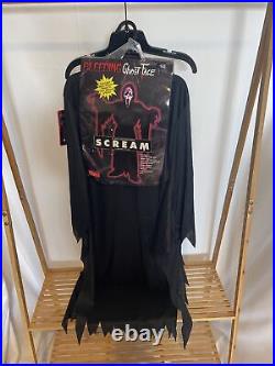 Rare Vintage Bleeding SCREAM Stalker Ghost Face Mask Costume Halloween 1997 NOS