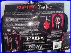 Rare Vintage Bleeding SCREAM Stalker Ghost Face Mask Costume Halloween 1997 NOS