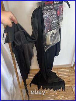 Rare Vintage Bleeding SCREAM Stalker Ghost Face Mask Costume Halloween 1997 NOS