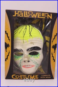 Rare Vtg 1960's Ben Cooper VAMPIRE Bland Charnas Monster Halloween Costume Mask