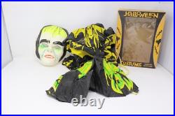 Rare Vtg 1960's Ben Cooper VAMPIRE Bland Charnas Monster Halloween Costume Mask