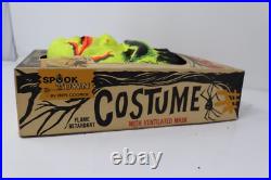 Rare Vtg 1963 Ben Cooper FRANKENSTEIN Halloween Mask Costume Spook Town With Box