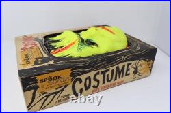 Rare Vtg 1963 Ben Cooper FRANKENSTEIN Halloween Mask Costume Spook Town With Box