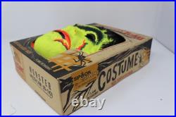 Rare Vtg 1963 Ben Cooper FRANKENSTEIN Halloween Mask Costume Spook Town With Box