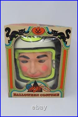 Rare Vtg 1966 Ben Cooper LOST IN SPACE Astronaut Mask Costume Superhero Rayon