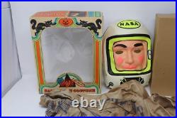 Rare Vtg 1966 Ben Cooper LOST IN SPACE Astronaut Mask Costume Superhero Rayon