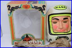 Rare Vtg 1966 Ben Cooper LOST IN SPACE Astronaut Mask Costume Superhero Rayon