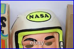 Rare Vtg 1966 Ben Cooper LOST IN SPACE Astronaut Mask Costume Superhero Rayon