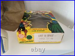 Rare Vtg 1966 Ben Cooper LOST IN SPACE Astronaut Mask Costume Superhero with Box