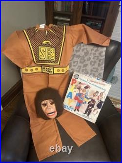 Rare Vtg 1974 Ben Cooper Planet Of The Apes Mask Costume with Box New