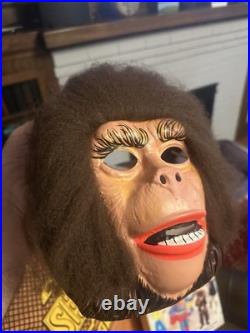 Rare Vtg 1974 Ben Cooper Planet Of The Apes Mask Costume with Box New