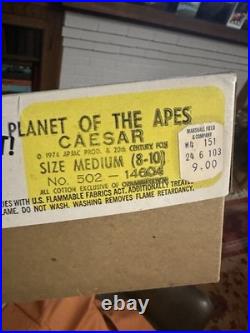 Rare Vtg 1974 Ben Cooper Planet Of The Apes Mask Costume with Box New