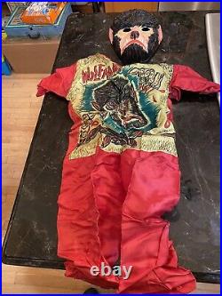 Rare Wolfman Halloween Costume And Mask In Box 1966 By Ben Cooper Exc