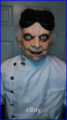 Rare Working Perfect Gemmy Lifesize Dr Shivers Mad Scientist Halloween Prop