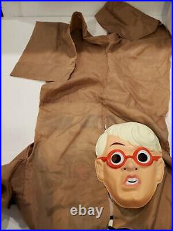 Real Ghostbusters Egon B Cooper 1986 vtg Halloween mask Costume no Collegeville