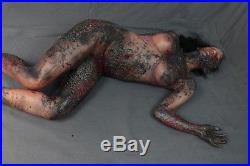 Realistic Lifecast Burnt Female Cadaver The Walking Dead Halloween Prop