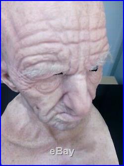 Realistic Spfx old man silicone mask, not cfx, realflesh or creafx siliconemask