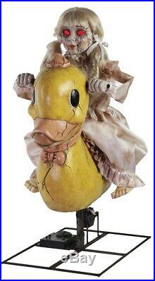 Rocking Ducky Doll Animated Prop Halloween Playground Decoration Cracked