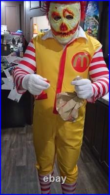 Ronald Zombie McDonald Full Halloween Costume Mask And Suit