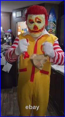 Ronald Zombie McDonald Full Halloween Costume Mask And Suit