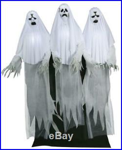SEE VIDEO! Life Size ANIMATED Haunting Ghost Trio HALLOWEEN PROP OUTDOOR SPIRIT