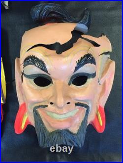 SHAZZAN HALLOWEEN COSTUME BEN COOPER Lite-Up Mask Hanna Barbera Vintage 1967