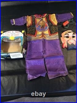 SHAZZAN HALLOWEEN COSTUME BEN COOPER Lite-Up Mask Hanna Barbera Vintage 1967
