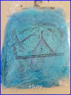 STARLINE Turquoise SHOW GIRL COSTUME party dress up drama play dance M medium