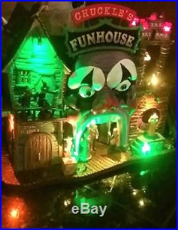 SUPER RARE RETIRED NEW Lemax Spooky CHUCKLE'S FUNHOUSE #35547, HALLOWEEN