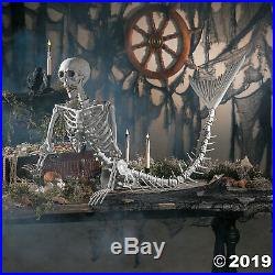 Scary Posable Life Size Original Mermaid Skeleton Halloween Outdoor Decoration