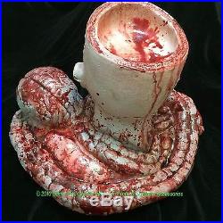 Severed ZOMBIE HEAD BRAIN BOWELS CANDY BOWL PROP-Haunted House Horror Decoration