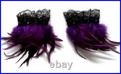 Sexy Costume Black & Purple Feather Corset XL Raven Mask Accessories Halloween