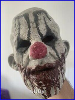 Silicone Basement Fx Clown Mask With Professional Costume Size Large/Baggy