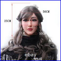 Silicone Female Face Handmade Headwear Crossdresser Halloween Party Shows