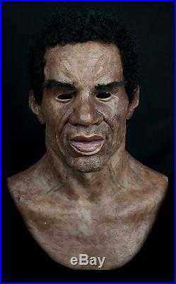 Silicone Mask Black Man Thoma with Hair, Hand Made, Halloween High Quality