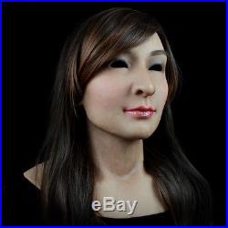 Silicone rubber female mask ultra-realistic with facial movements (SF-N3)