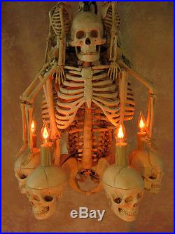 Skeleton Chandelier, Halloween Prop, Human Skeletons