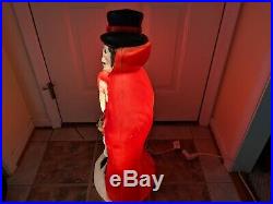 Skeleton with Cat Cane/Red Cape 34 Lighted Halloween Blow Mold