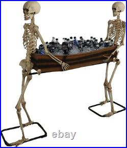 Skeletons Carrying Coffin Lifesize Candy or Iced Beverage Holder Halloween