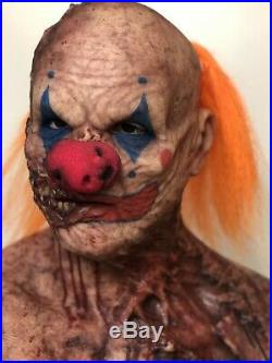 SkullTop Zombie Clown Version Silicone Mask With Hair And Nose Not SPFX CFX